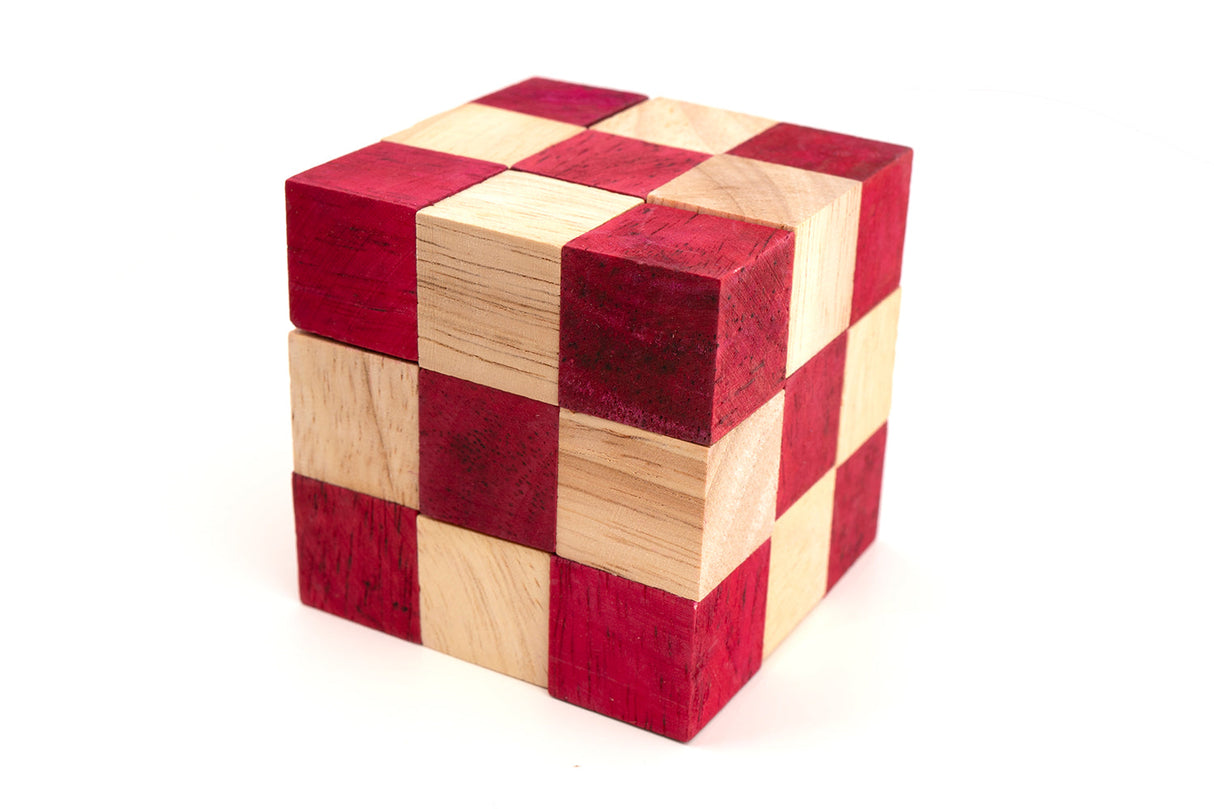 Red Snake Cube Puzzle from Kubiya Games