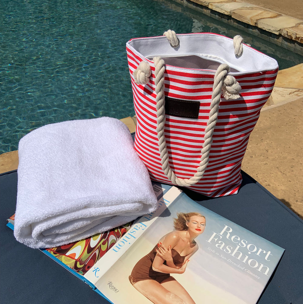 Striped Canvas Tote Bag From Threaded Pear