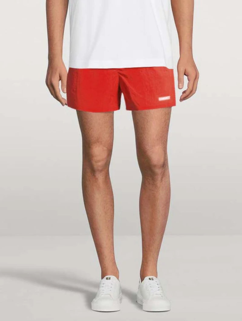 Helmut Lang MEN'S AIRY Logo Polyamide-Blend Swim Shorts – Lightweight and Quick-Drying from Infinite Basics