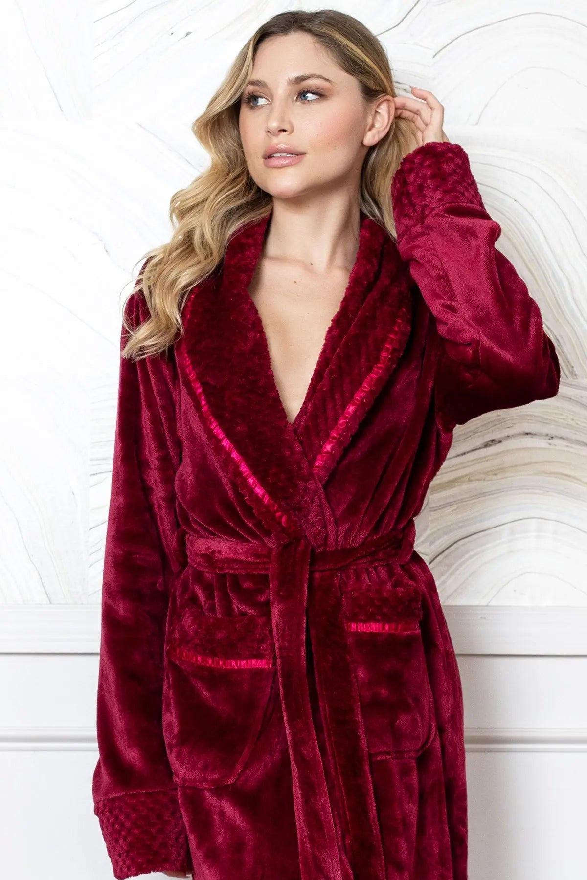 Women's Ultra Soft Fleece Bathrobe From Lotus Linen