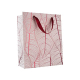 Leaf Design Maroon Gift Bags 12.5"X10.25"X4.75" from Hammont