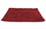 DaDa Bedding Burgundy Red Shaggy Soft Chenille Noodle Carpet Rug Bath Mat from DaDalogy Bedding Collection