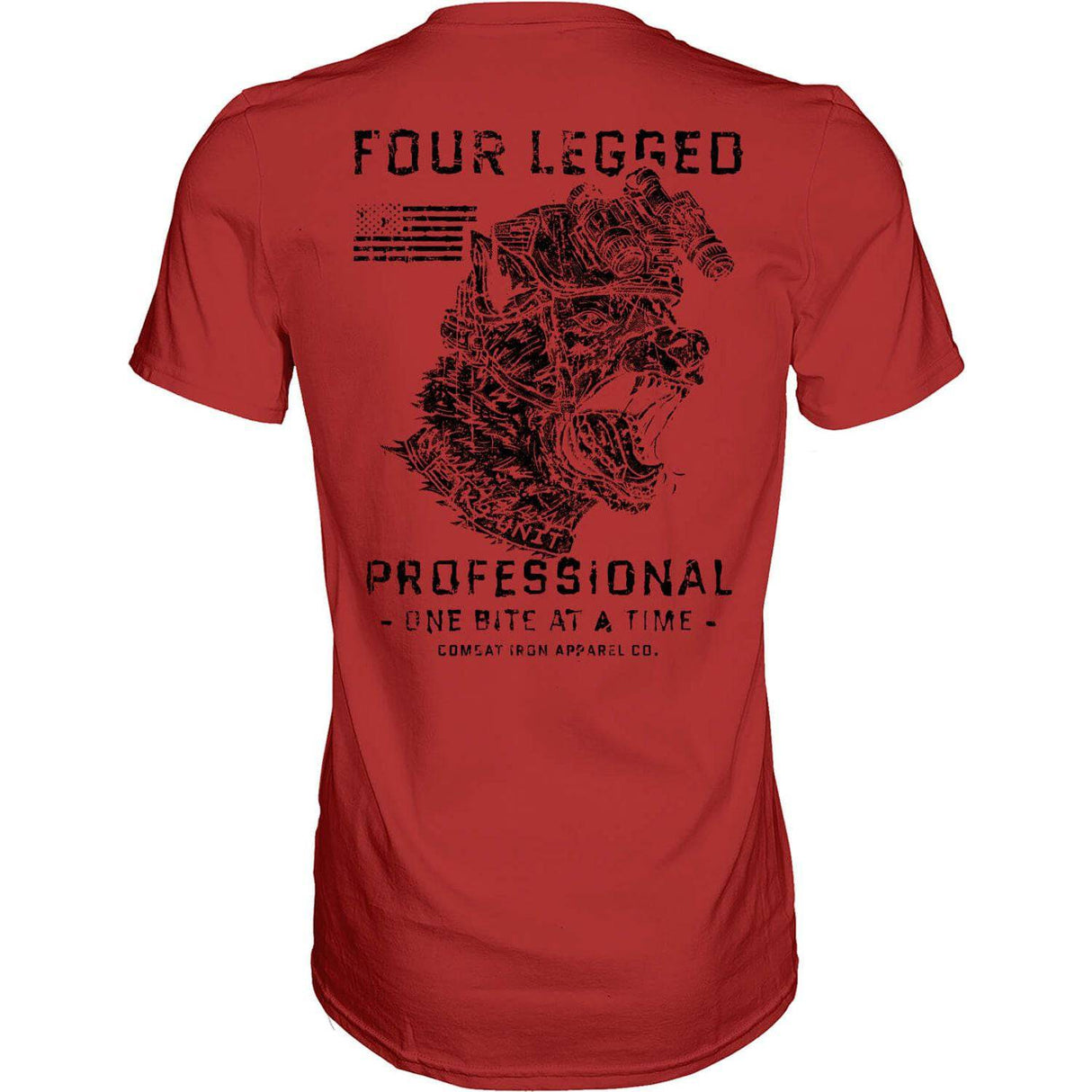Four Legged Professional K9 Dog Training Men's T-Shirt From Combat Iron Apparel
