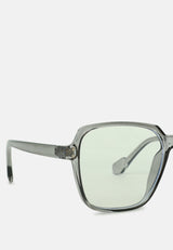 Relaxed Transparent Square Sunglasses from London Rag International