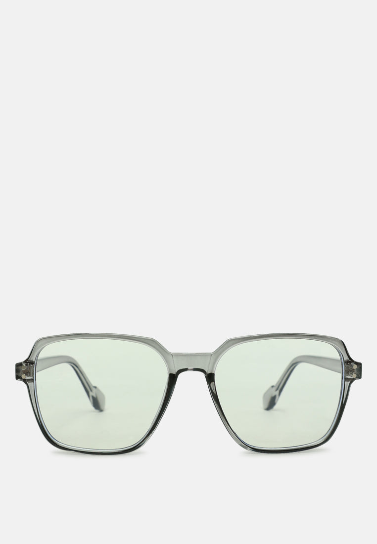 Relaxed Transparent Square Sunglasses from London Rag International