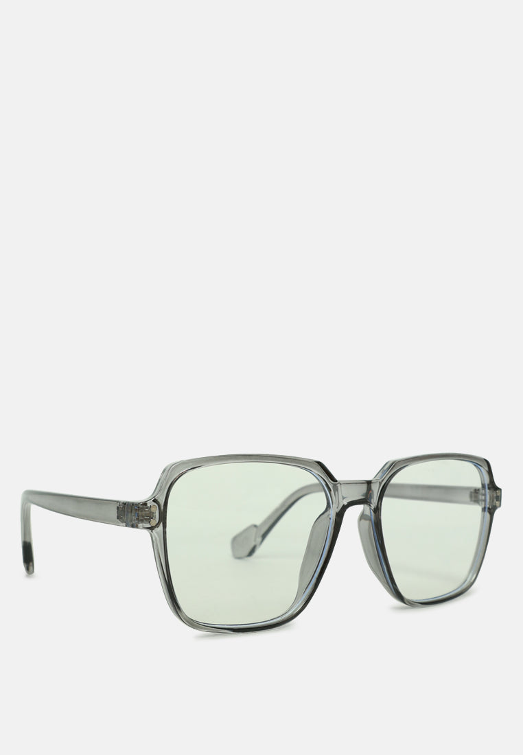 Relaxed Transparent Square Sunglasses from London Rag International