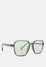 Relaxed Transparent Square Sunglasses from London Rag International
