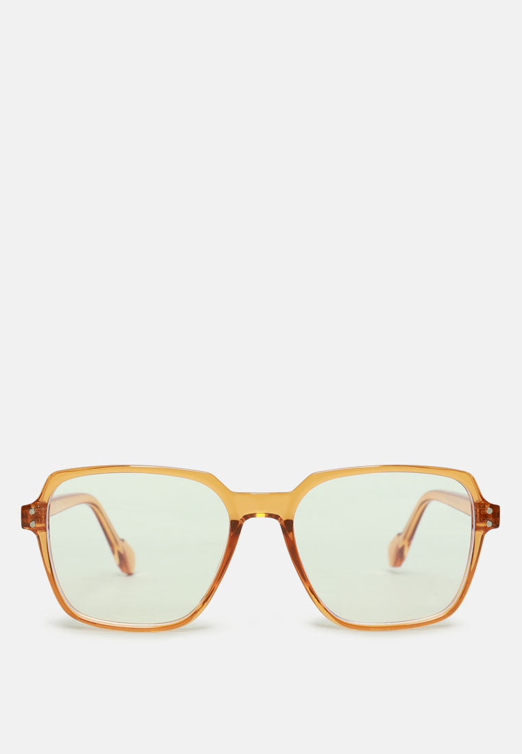 Relaxed Transparent Square Sunglasses from London Rag International