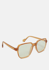 Relaxed Transparent Square Sunglasses from London Rag International