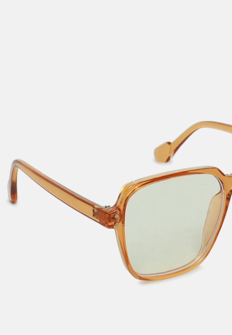 Relaxed Transparent Square Sunglasses from London Rag International
