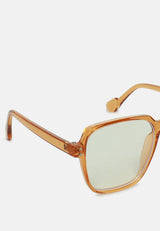 Relaxed Transparent Square Sunglasses from London Rag International