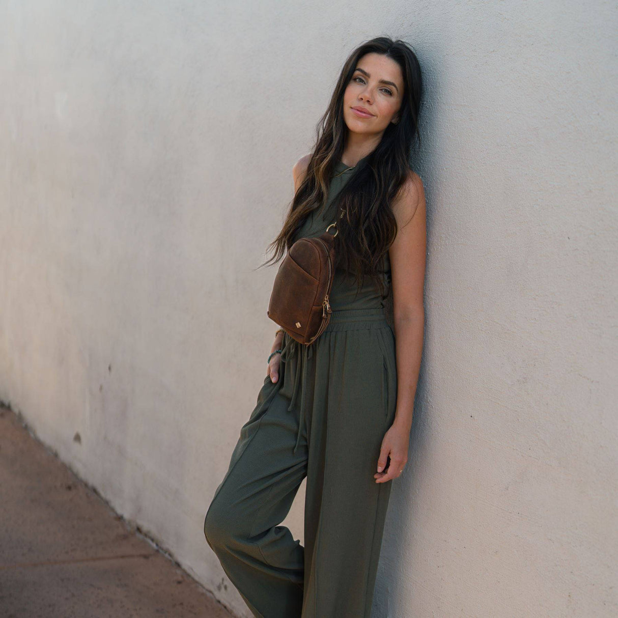 Sling Bag All for American from Lifetime Leather Co.