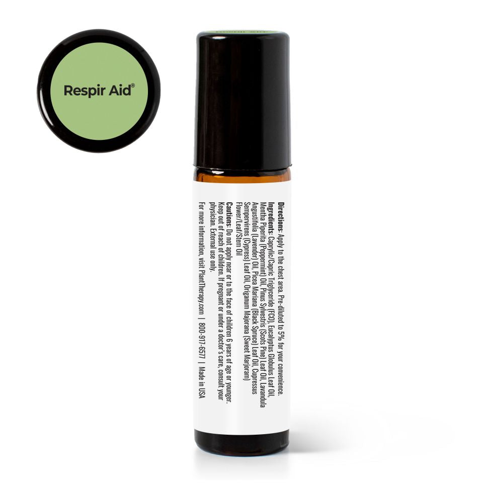 Respir Aid Essential Oil Blend Pre-Diluted Roll-On from Plant Therapy