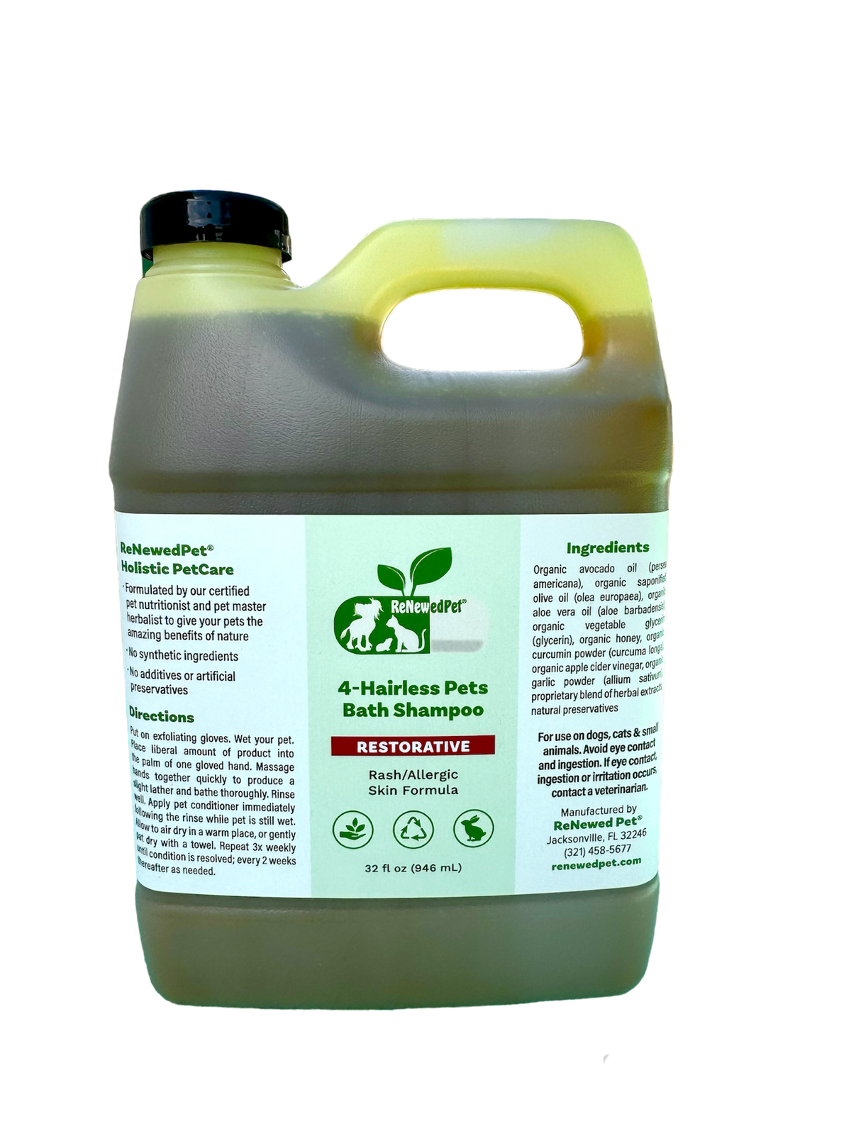 4-HAIRLESS PETS RESTORATIVE BATH SHAMPOO from ReNewedPet