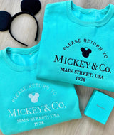 'Return To Mickey & Co.' Embroidered Crewneck Sweatshirt from United Monograms
