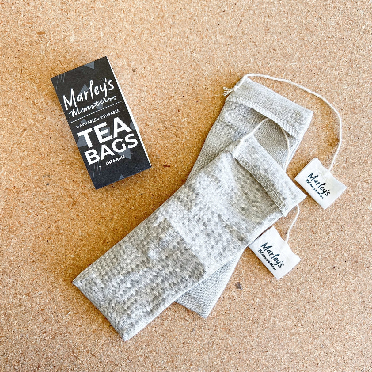 Reusable Sun Tea Bags: Organic Linen from Marley's Monsters