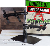 Double DJ Laptop Stand by FAT TOAD - 2 Tier PC Table Holder - Portable Computer Clamp Equipment Rack from GeekStands