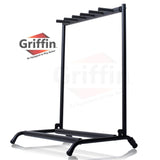 Five Guitar Rack Stand by GRIFFIN - Holder for 5 Guitars & Folds Up For Easy Transport - Neoprene Tubing Accessories For Music Bands, Recording Studio from GeekStands