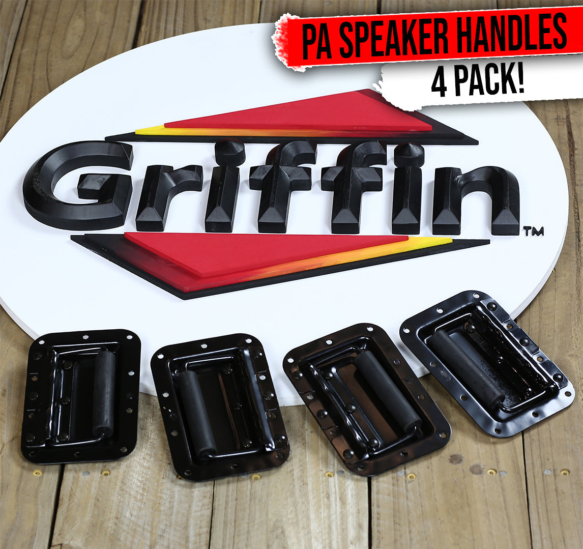 Flush Speaker Cabinet Handles for DJ PA Rack Road Case (Set of 4) by GRIFFIN - Spring Loaded from GeekStands