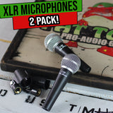 Dynamic Vocal Microphones with Clips (2 Pack) FAT TOAD - Cardioid Handheld, Unidirectional Mic from GeekStands