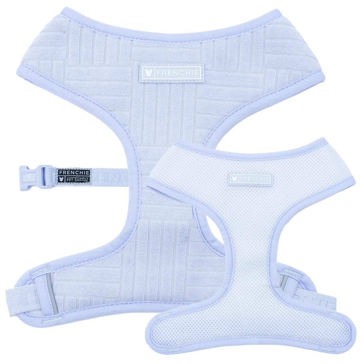 Frenchie Duo Reversible Harness - Terry- Blue from Frenchie Bulldog