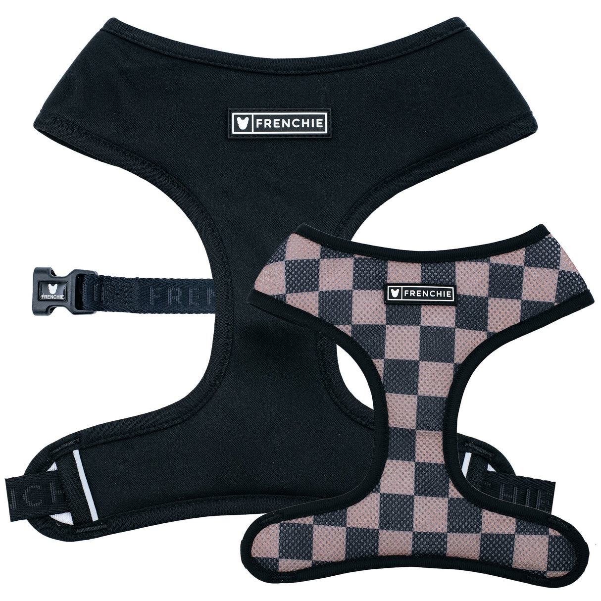 Frenchie Duo Reversible Harness - Black from Frenchie Bulldog