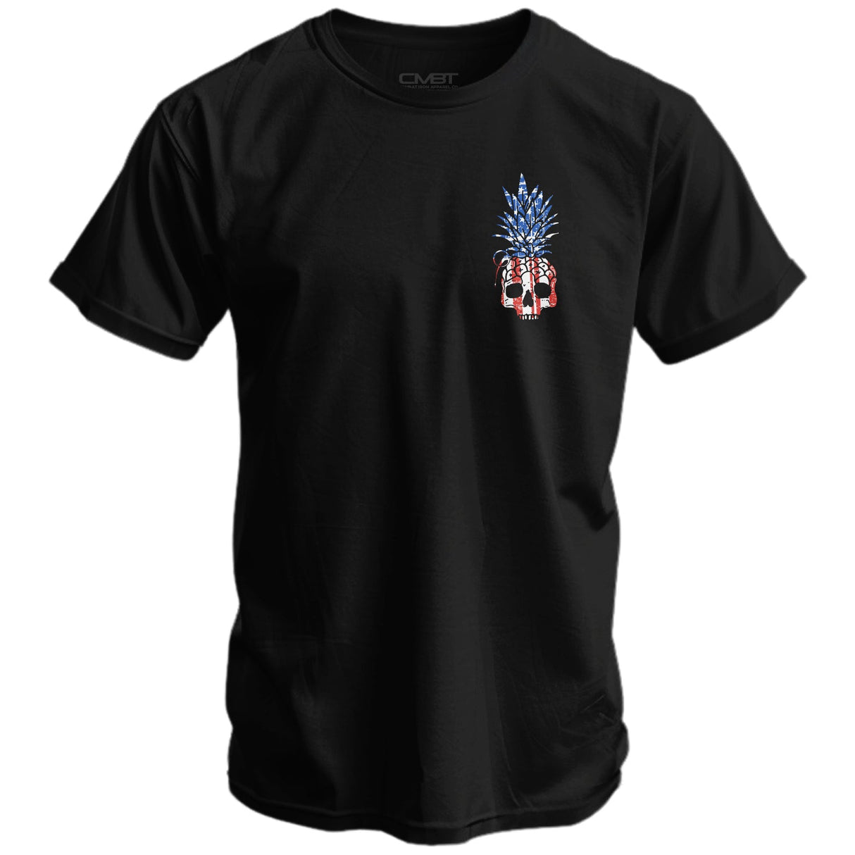 American Flag USA Pineapple Grenade Men's T-Shirt From Combat Iron Apparel