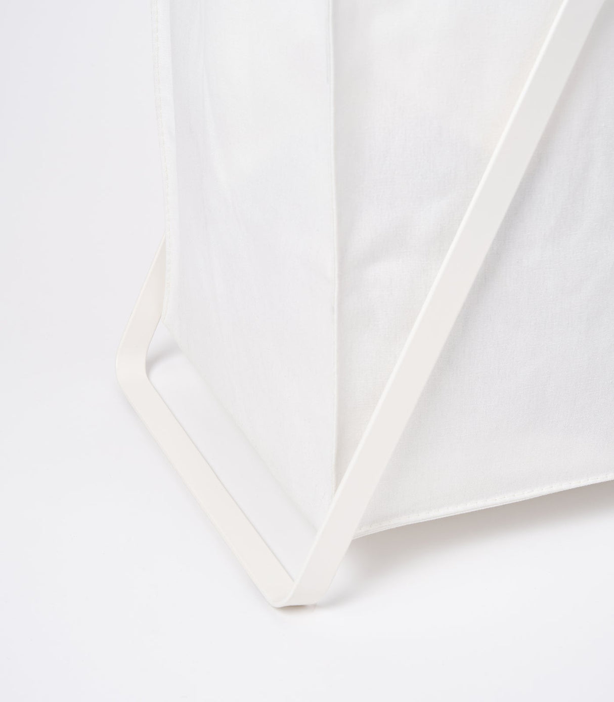 Laundry Hamper with Cotton Liner - Two Sizes - Steel + Cotton from Yamazaki Home
