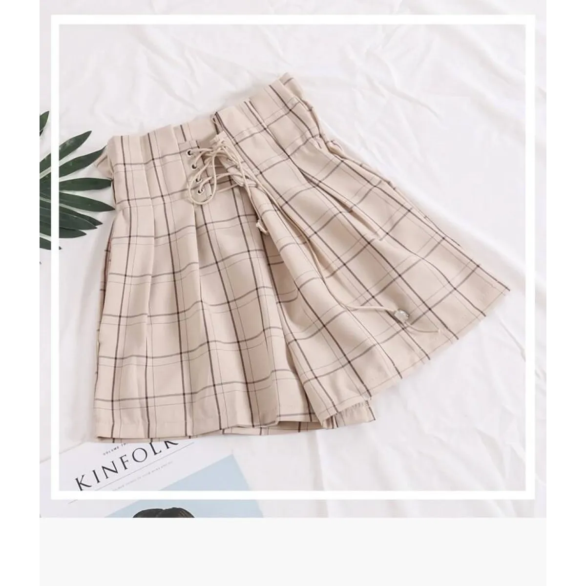 Ribbon Tie High Waist Shorts Strap from Kawaii Stop