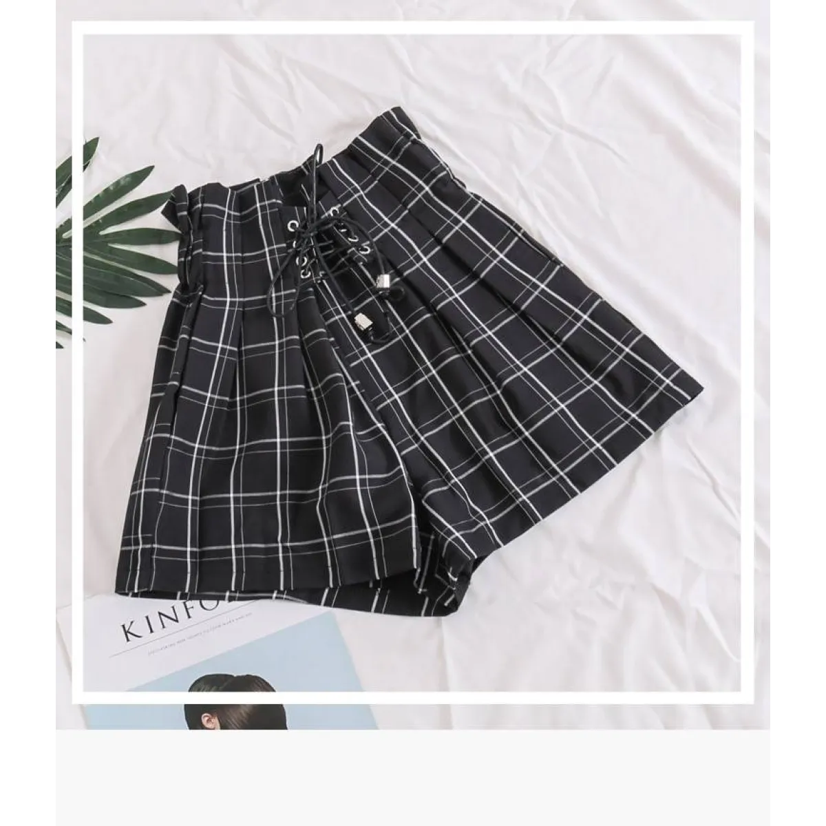 Ribbon Tie High Waist Shorts Strap from Kawaii Stop