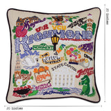 Richmond Virginia Hand-Embroidered Pillow from Quirks!