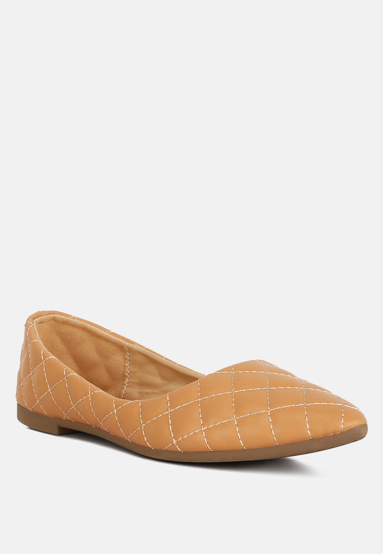 Rikhani Quilted Detail Ballet Flats from London Rag International