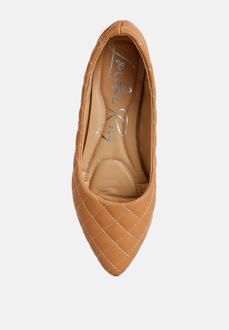 Rikhani Quilted Detail Ballet Flats from London Rag International