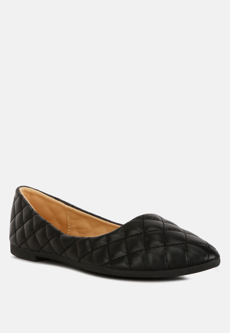 Rikhani Quilted Detail Ballet Flats from London Rag International