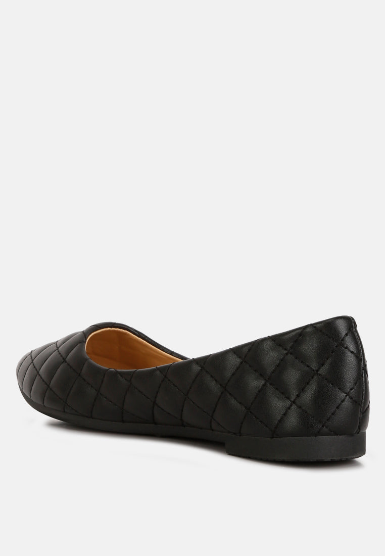 Rikhani Quilted Detail Ballet Flats from London Rag International