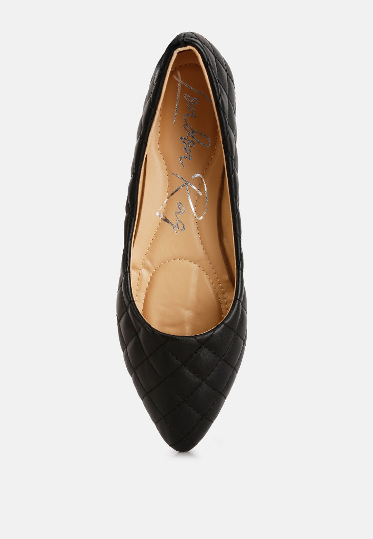 Rikhani Quilted Detail Ballet Flats from London Rag International