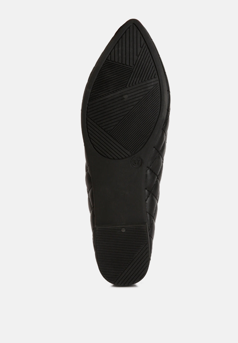 Rikhani Quilted Detail Ballet Flats from London Rag International