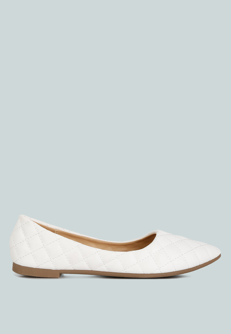 Rikhani Quilted Detail Ballet Flats from London Rag International