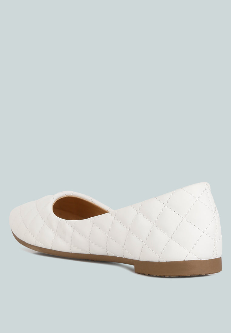 Rikhani Quilted Detail Ballet Flats from London Rag International