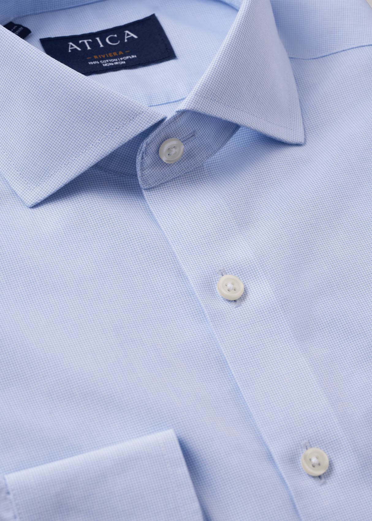 Riviera Light Blue Poplin Shirt from Atica Man