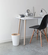 Trash Can - Two Styles - Steel + Wood from Yamazaki Home