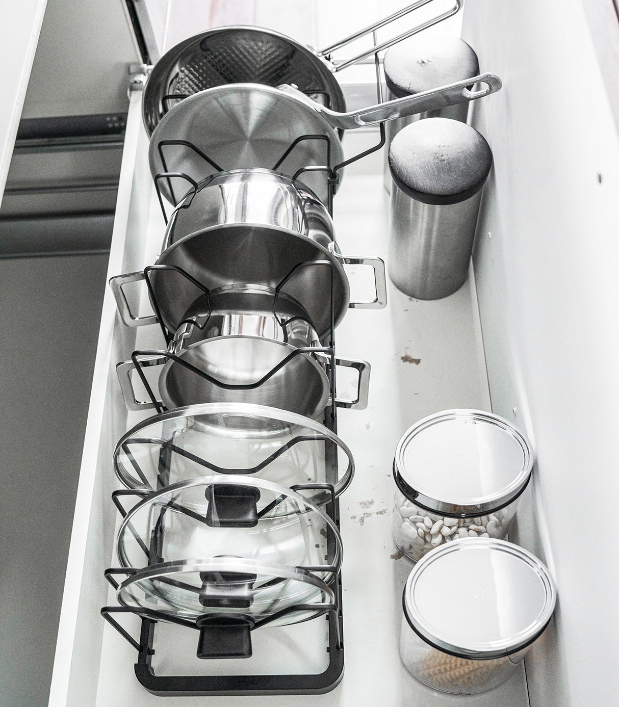 Adjustable Pot Lid Organizer - Steel from Yamazaki Home