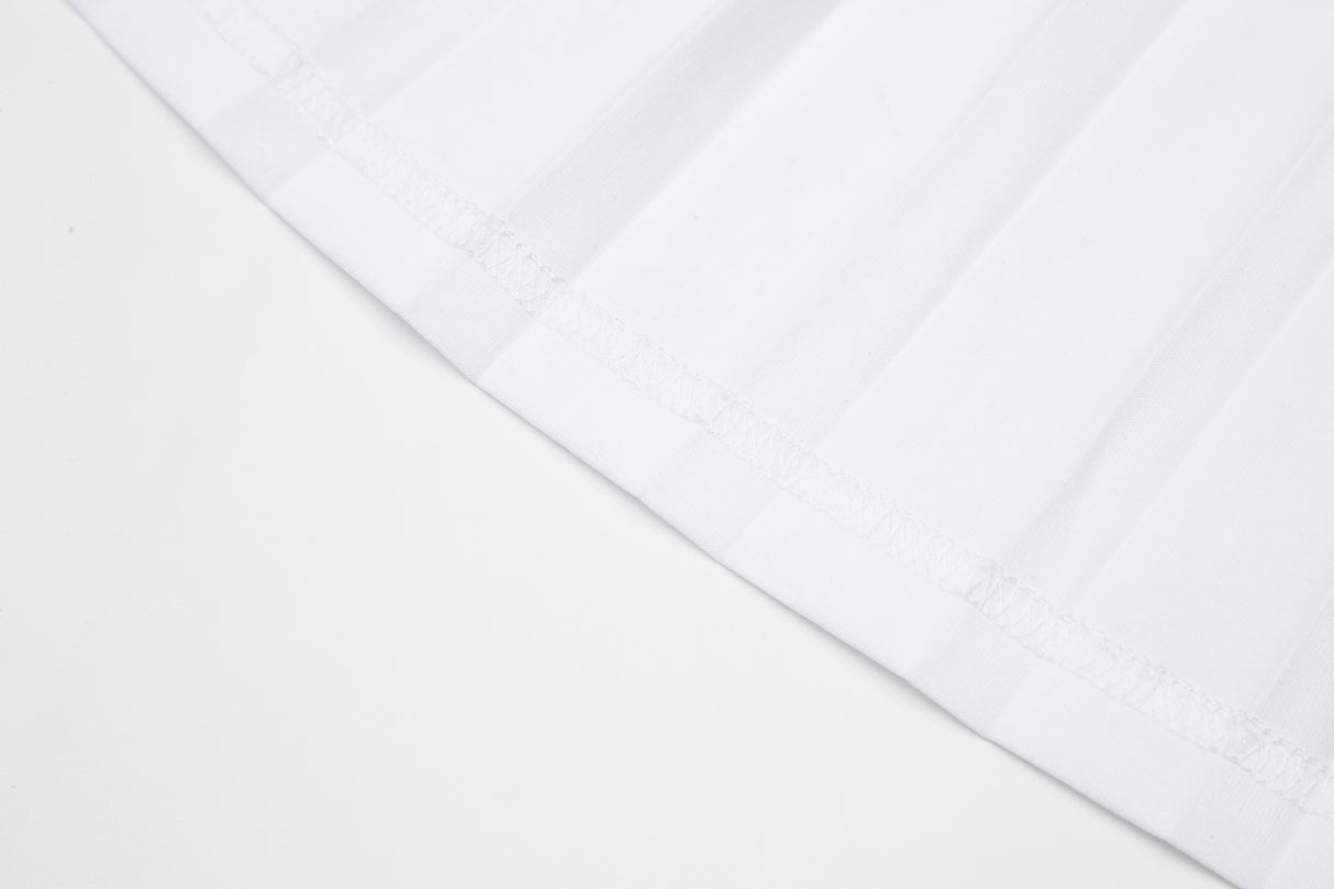 MM MINI PLEATS - WHITE. from Mia Mod
