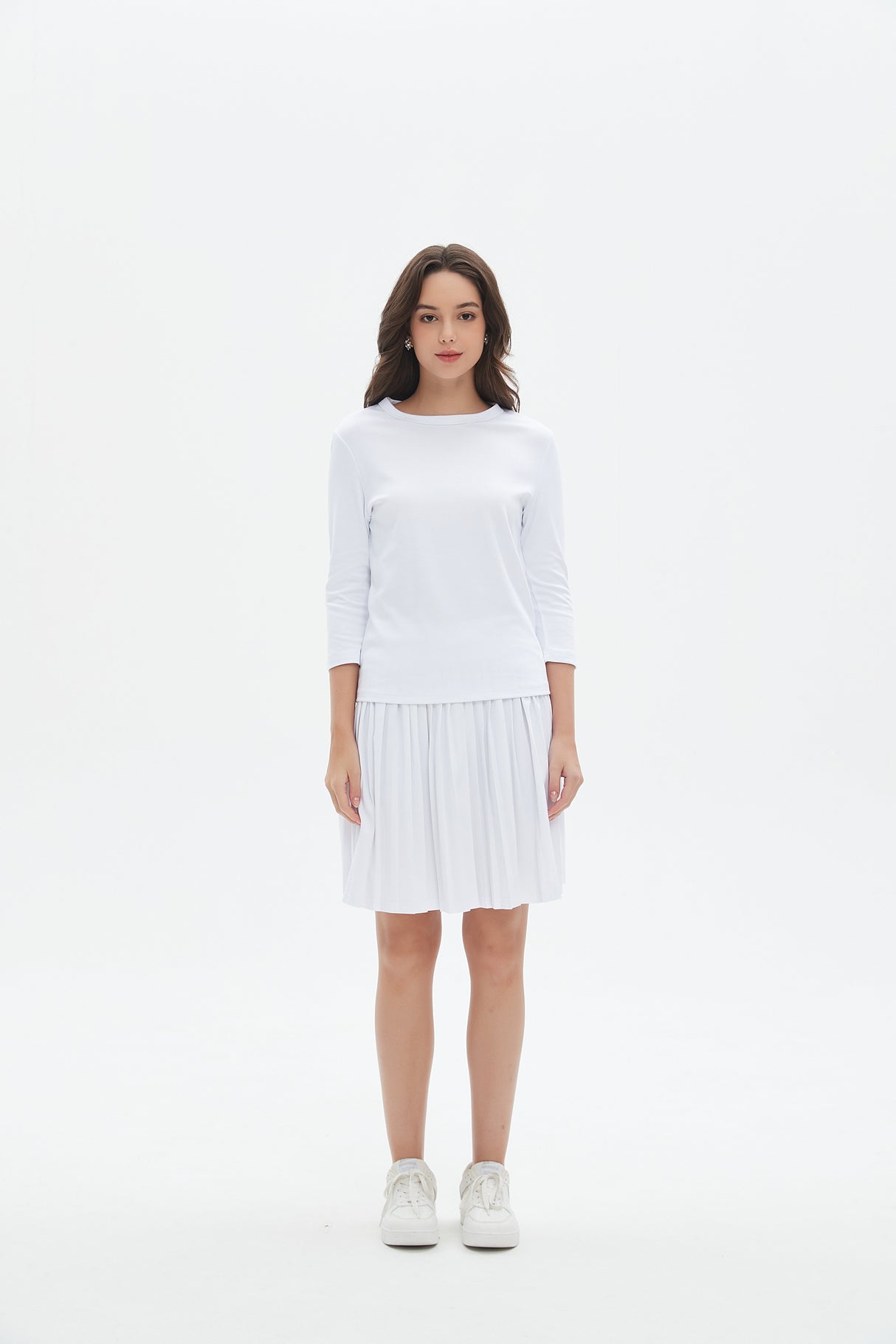 MM MINI PLEATS - WHITE. from Mia Mod