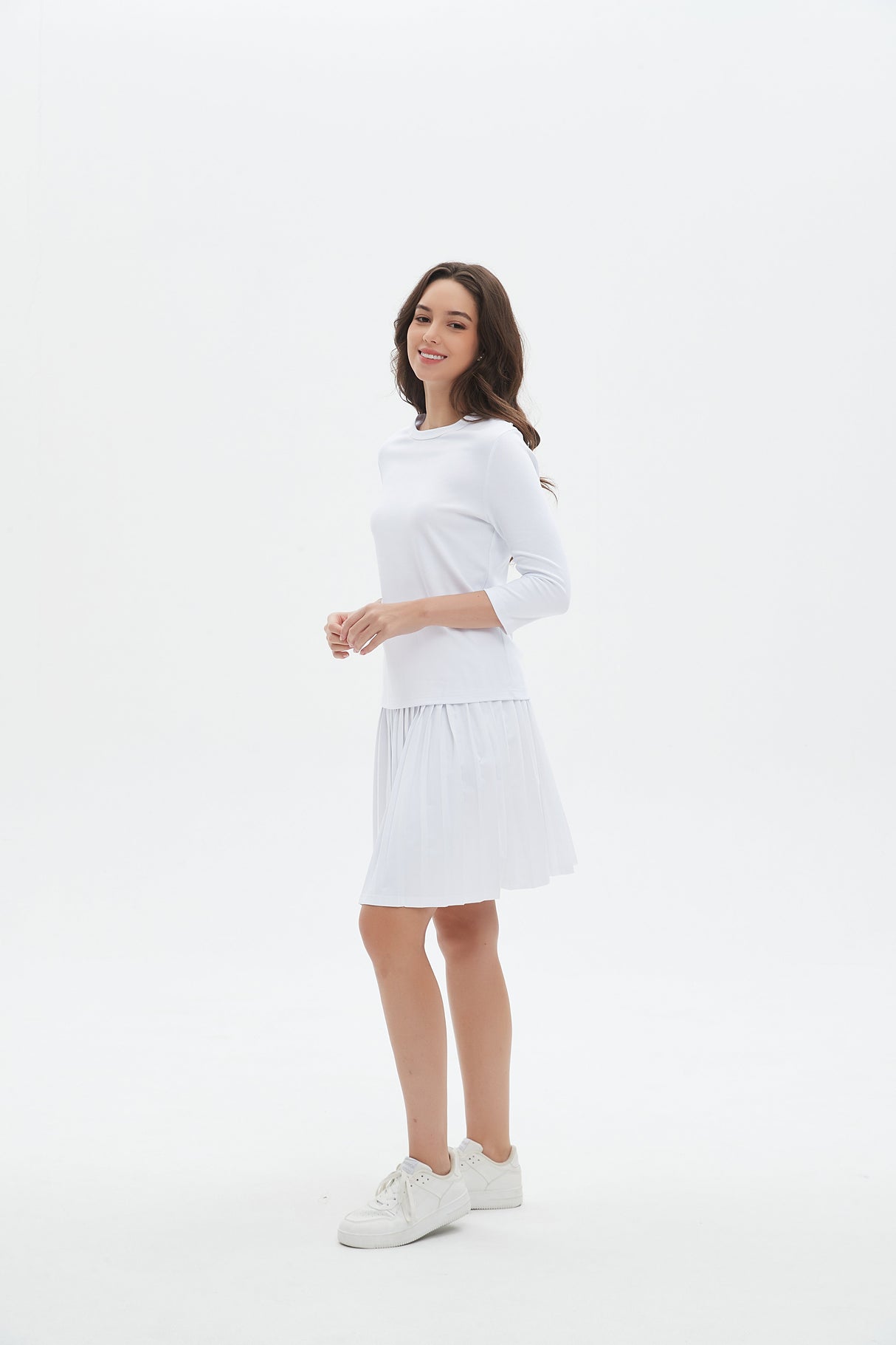 MM MINI PLEATS - WHITE. from Mia Mod