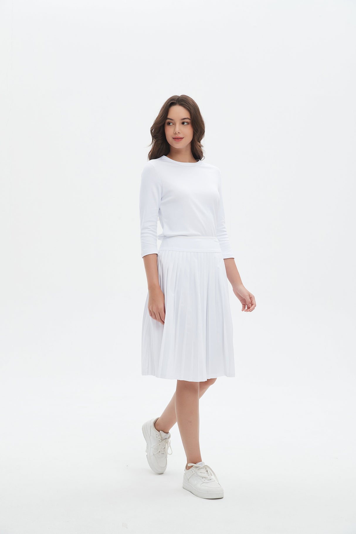 MM MINI PLEATS - WHITE. from Mia Mod