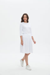 MM MINI PLEATS - WHITE. from Mia Mod