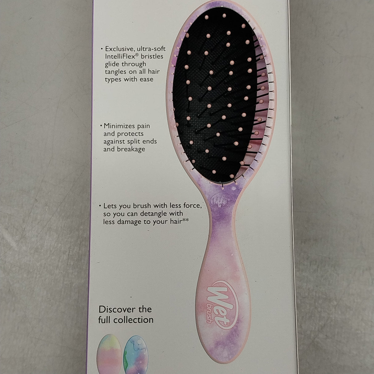 WET BRUSH (4 PACK) Original Detangler Hair Brush Pink / Purple Watermark Pattern from PayWut