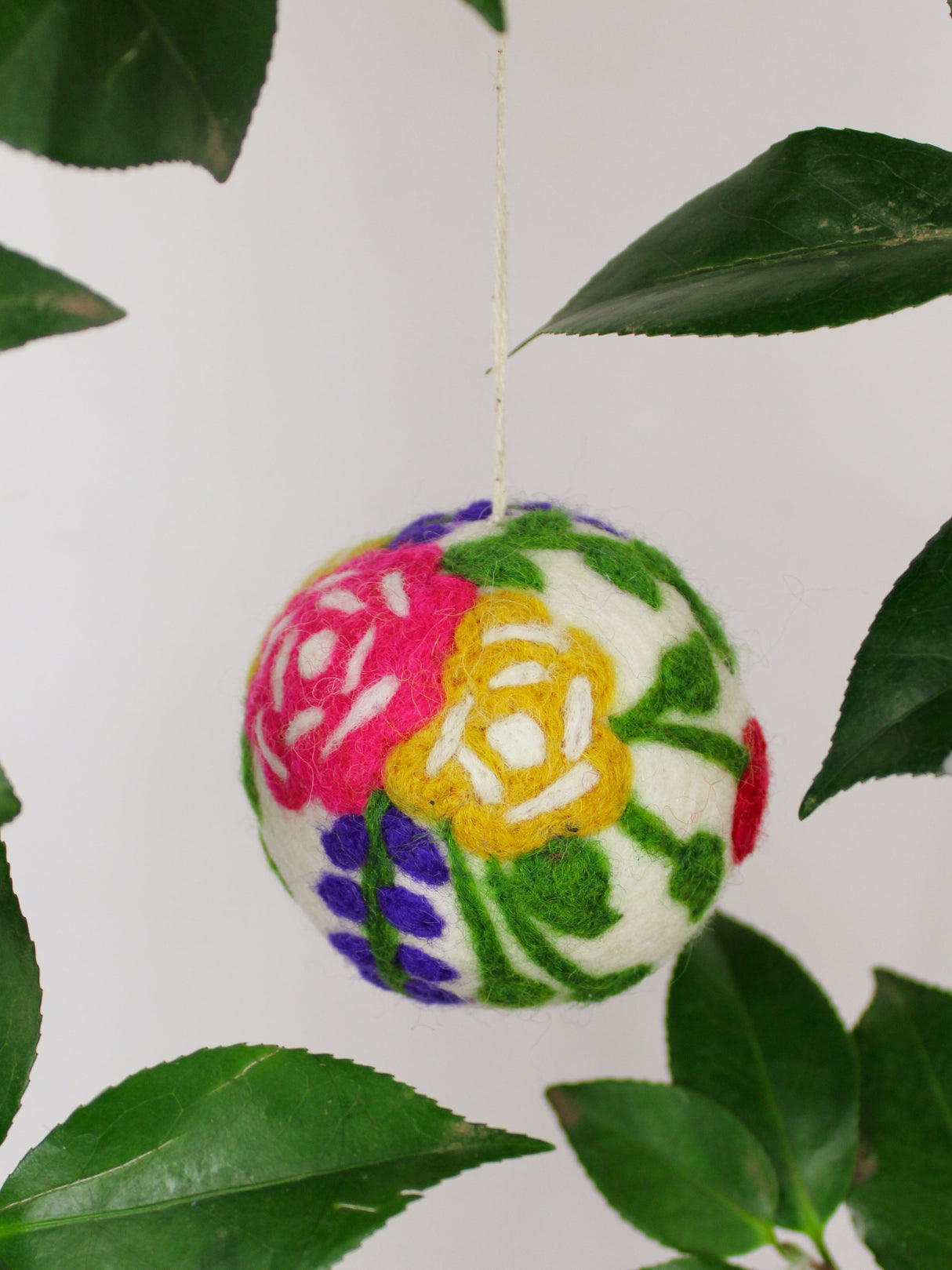 Hand Felted Wool Ball Ornament  - Bouquet from Ash & Rose