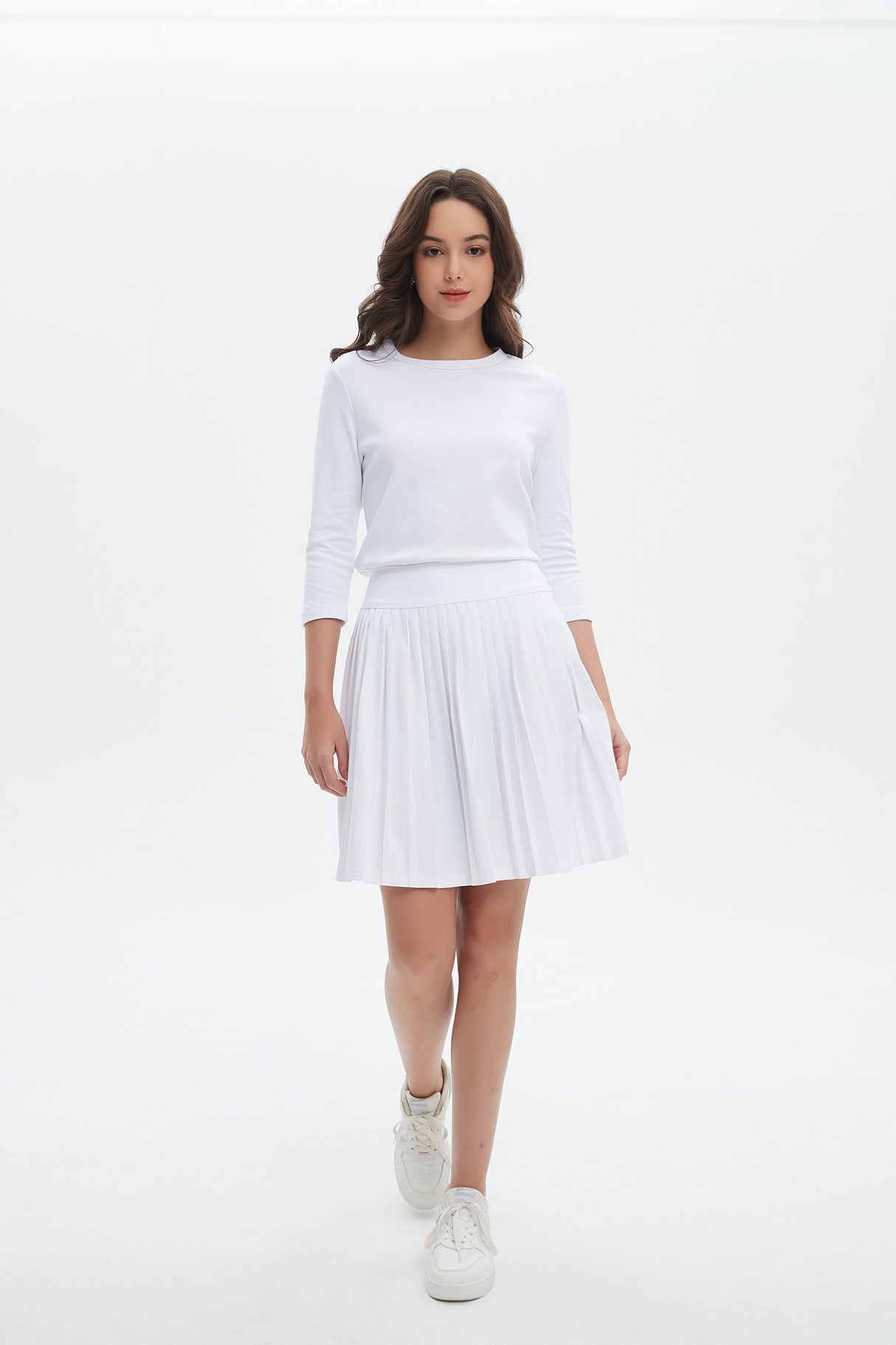 MM MINI PLEATS - WHITE. from Mia Mod